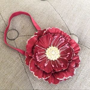 Maroon Tieks Flower